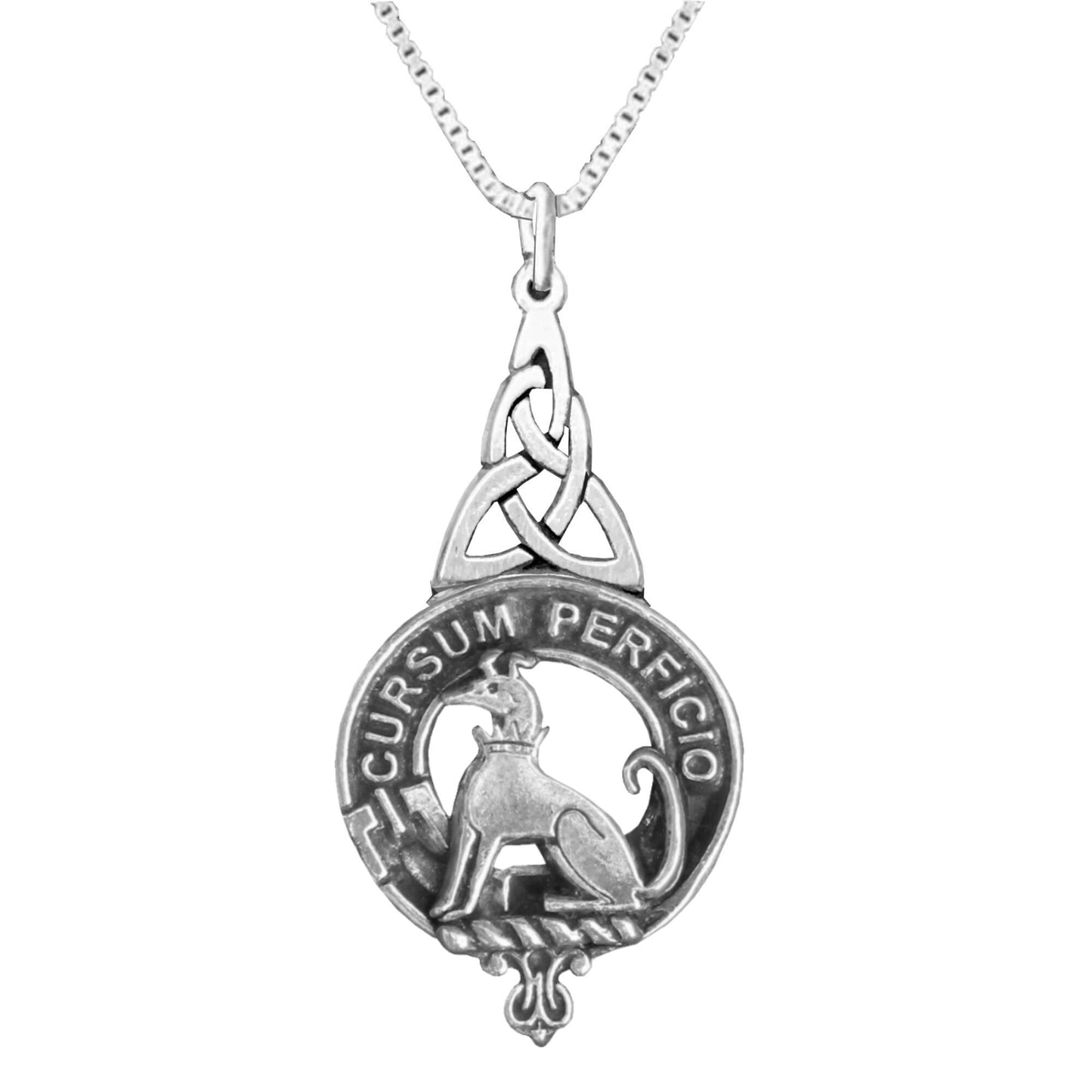 Hunter Clan Crest Interlace Drop Pendant