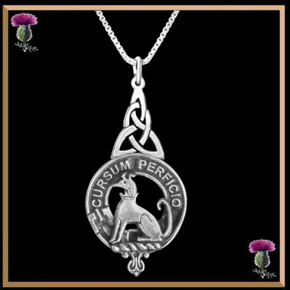 Hunter Clan Crest Interlace Drop Pendant