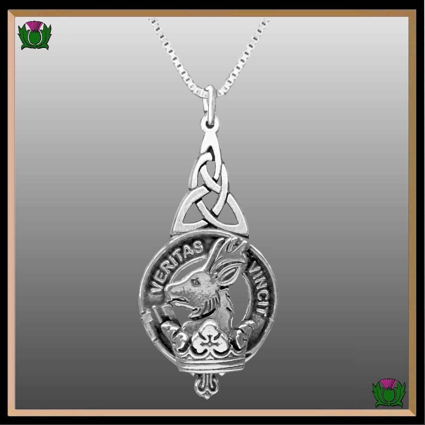 Keith Clan Crest Interlace Drop Pendant