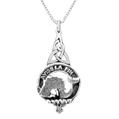 Kennedy Clan Crest Interlace Drop Pendant