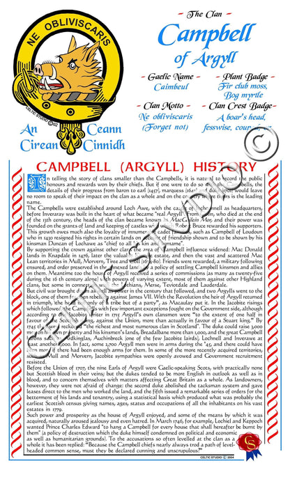 Campbell Scottish Clan History