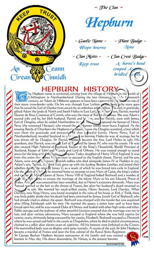 Hepburn Scottish Clan History