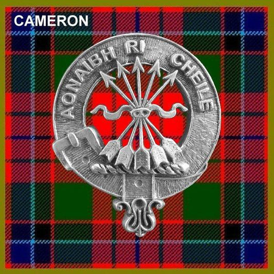 Cameron Family Clan Crest Scottish Pewter Cap Badge CB01