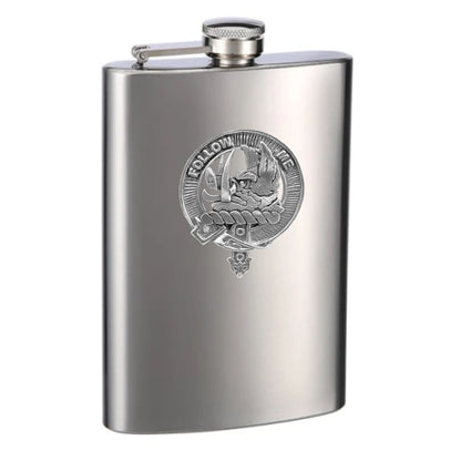 Campbell Breadalbane 8oz Clan Crest Scottish Badge Stainless Steel Flask