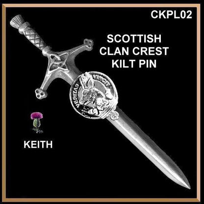 Keith Family Clan Crest Kilt Pin, Scottish Pin