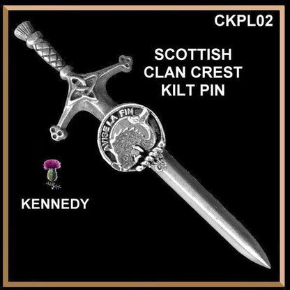 Kennedy Clan Crest Kilt Pin, Scottish Pin