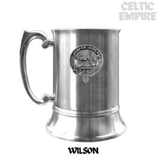 Wilson Lion Scottish Family Clan Crest Badge Tankard
