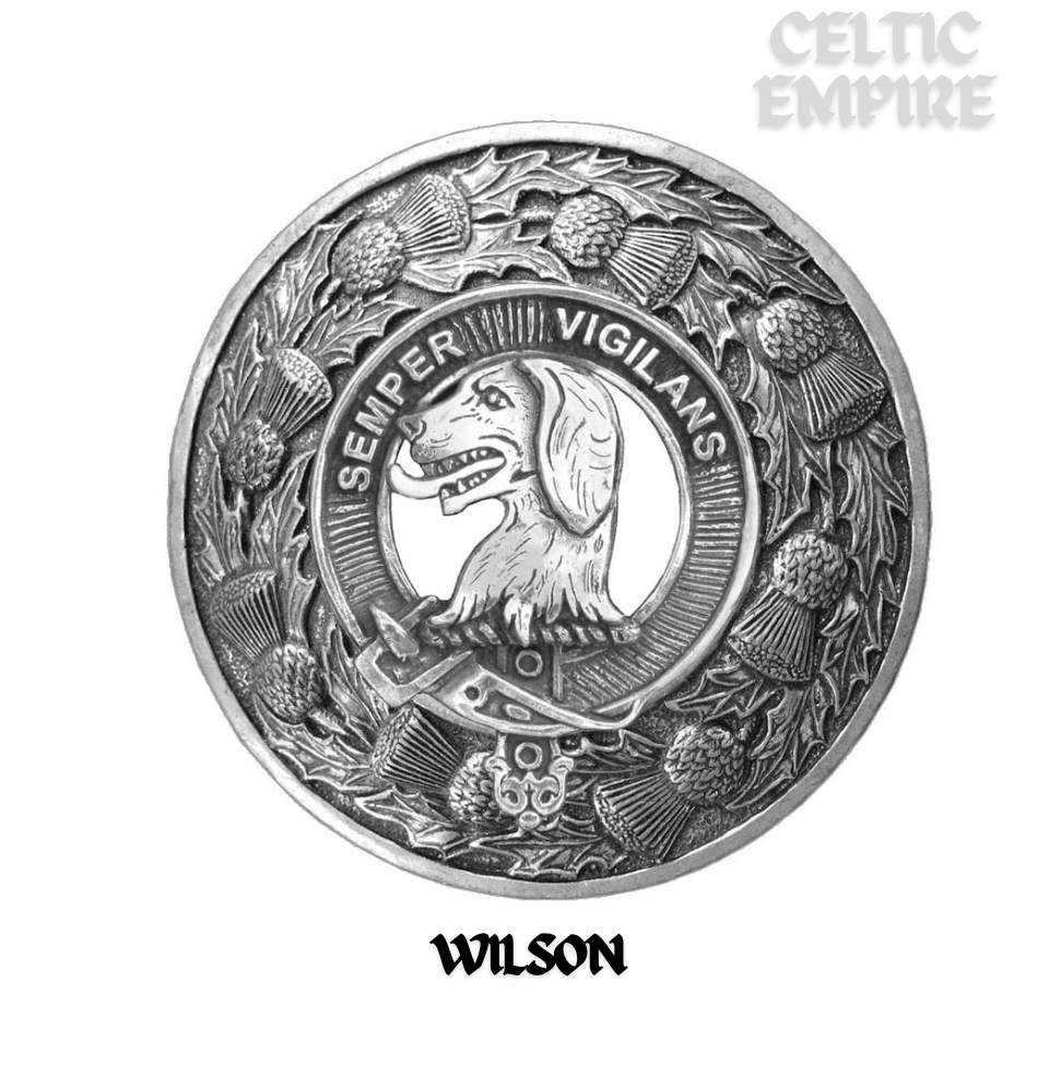 Wilson  Family Clan Badge Scottish Plaid Brooch