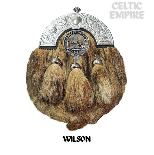 Wilson (Lion) Scottish Family Clan Crest Badge Dress Fur Sporran
