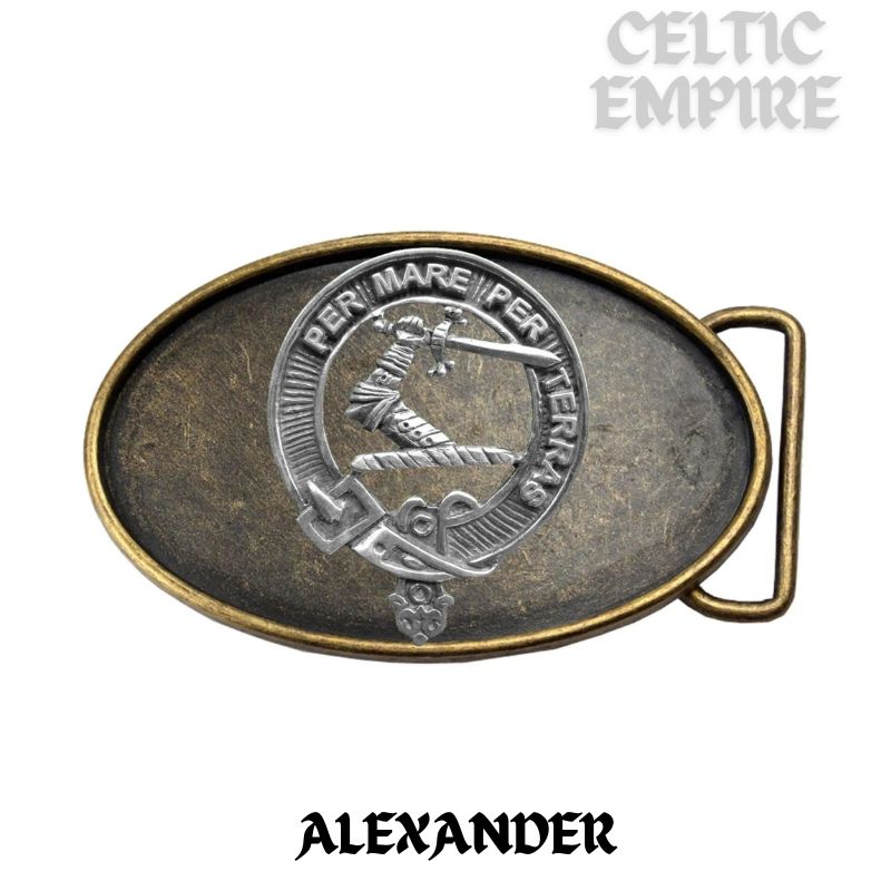 Alexander Family Clan Crest Regular Buckle